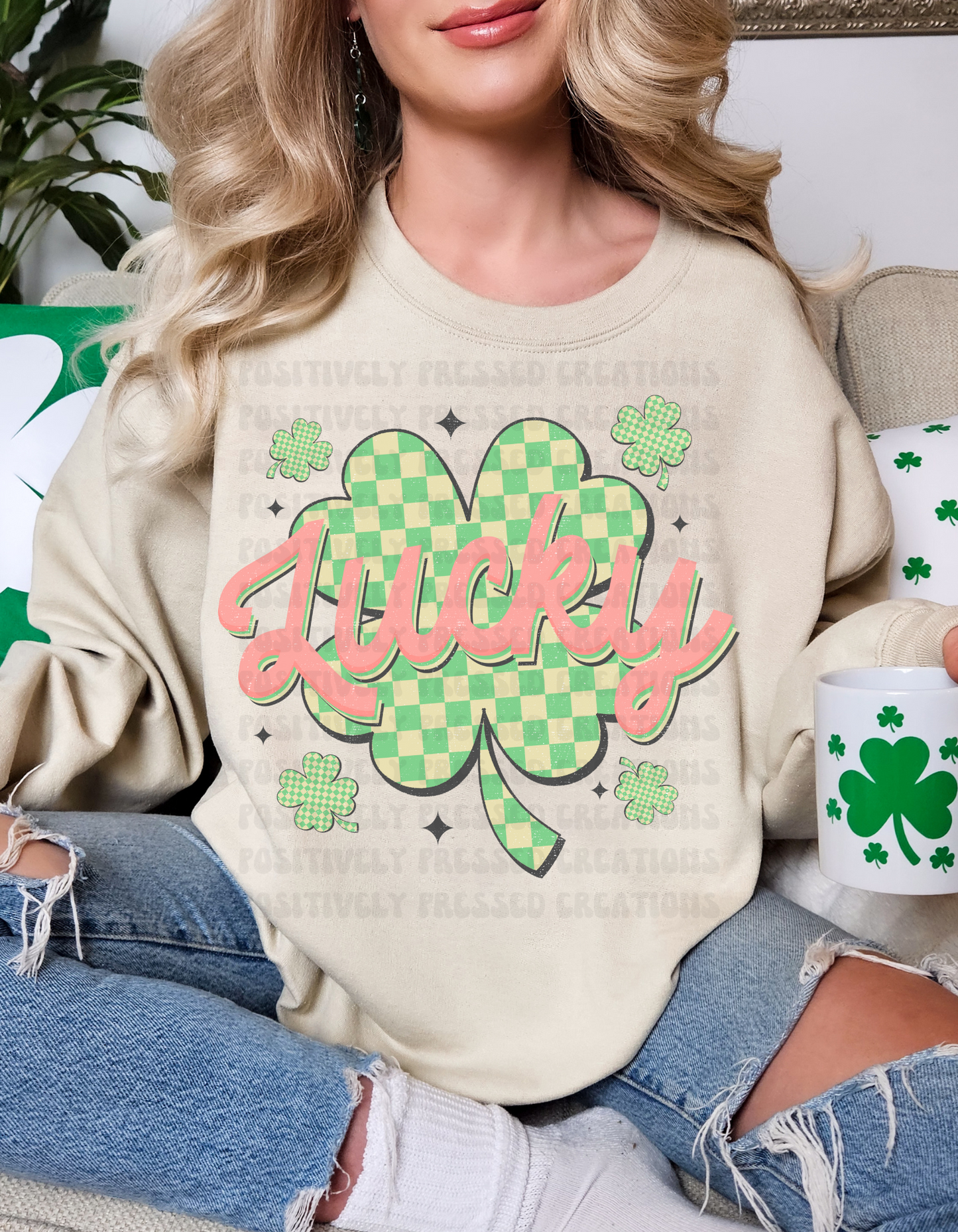 Lucky Clover Womens Sweatshirt