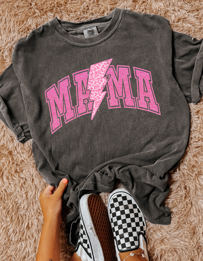 mama pink lightning struck tee