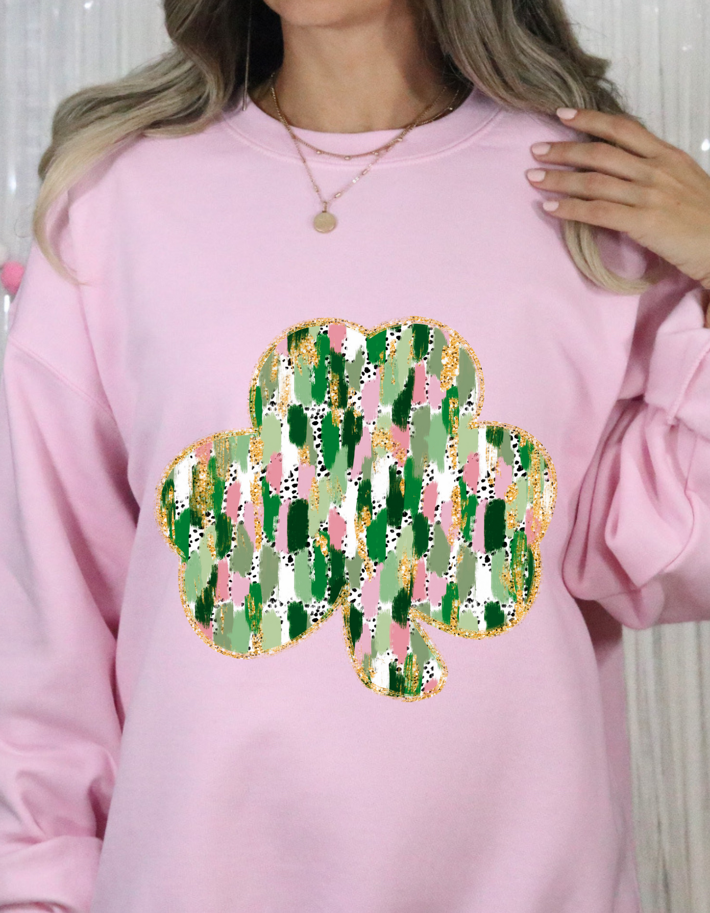 Painted Clover Womens Sweatshirt