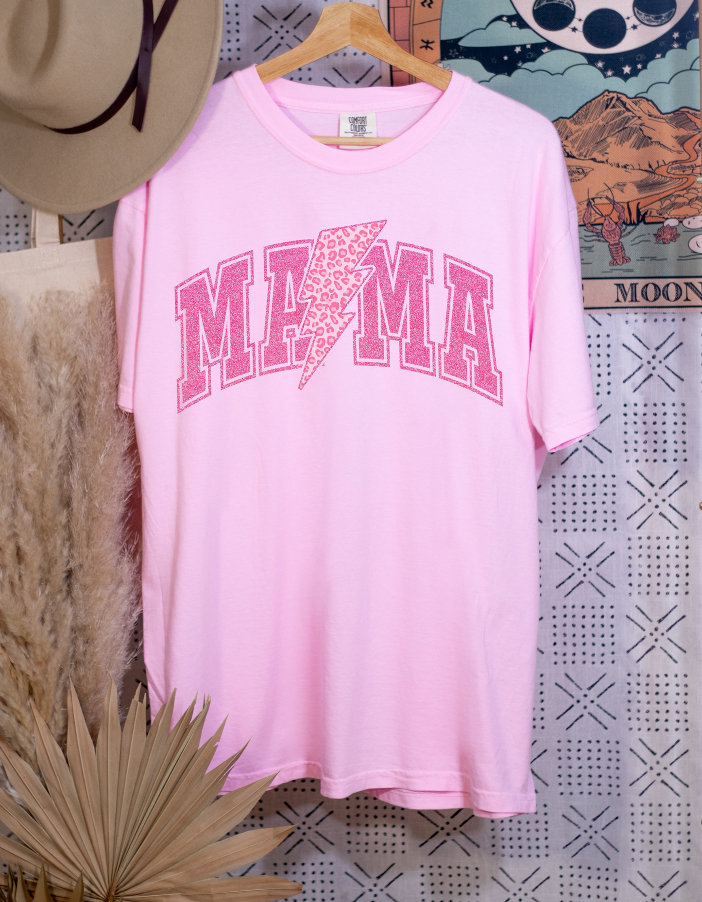 mama pink lightning struck tee