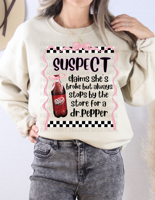 suspect dr.pepper sweatshirt