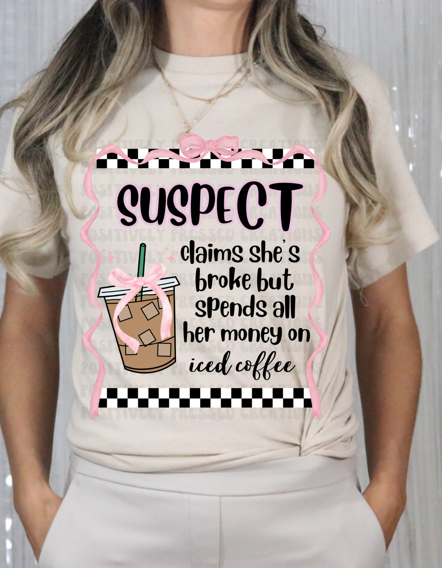 suspect iced coffee tee